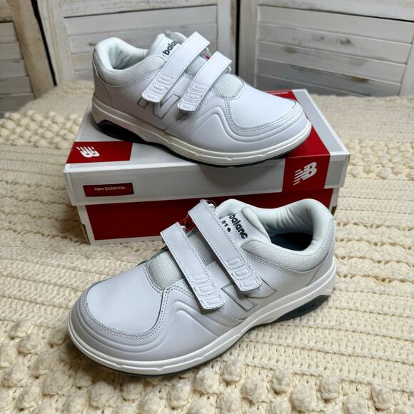 NWT VINTAGE NEW BALANCE Womens 8 WIDE Walking Marche White Athletic Sneaker Shoe - Picture 2 of 11